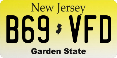 NJ license plate B69VFD