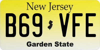 NJ license plate B69VFE