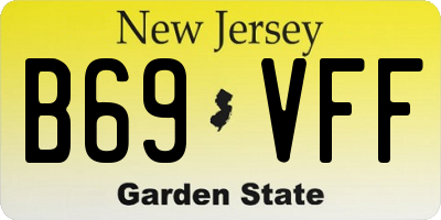 NJ license plate B69VFF