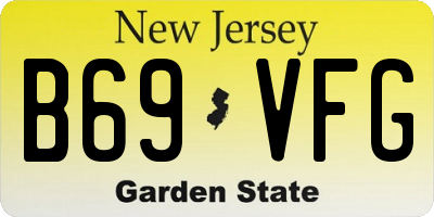NJ license plate B69VFG