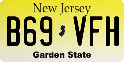 NJ license plate B69VFH
