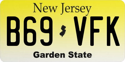 NJ license plate B69VFK
