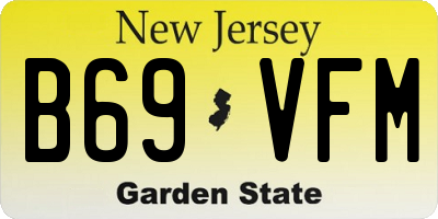NJ license plate B69VFM