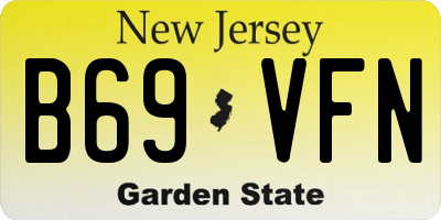 NJ license plate B69VFN