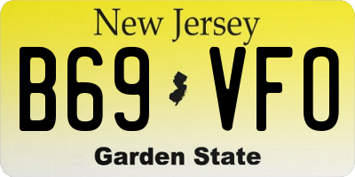 NJ license plate B69VFO