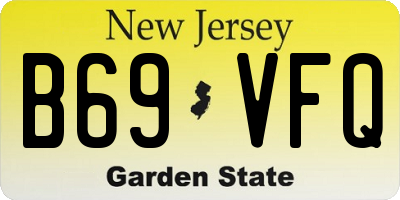 NJ license plate B69VFQ
