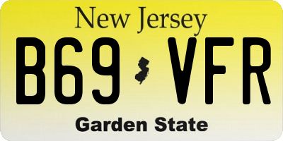 NJ license plate B69VFR