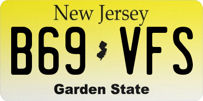NJ license plate B69VFS