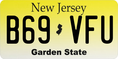 NJ license plate B69VFU