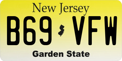 NJ license plate B69VFW