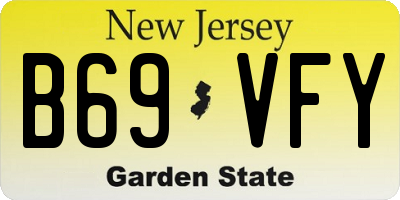 NJ license plate B69VFY