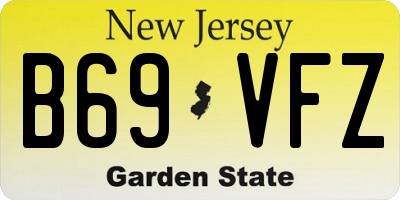 NJ license plate B69VFZ