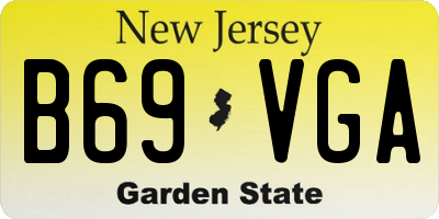 NJ license plate B69VGA