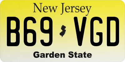 NJ license plate B69VGD