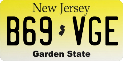 NJ license plate B69VGE