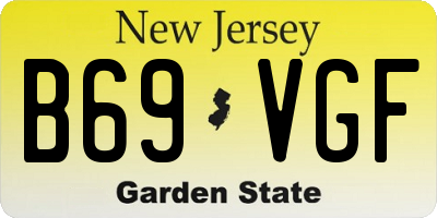 NJ license plate B69VGF