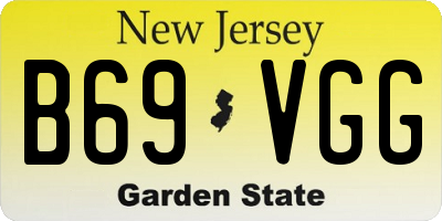 NJ license plate B69VGG