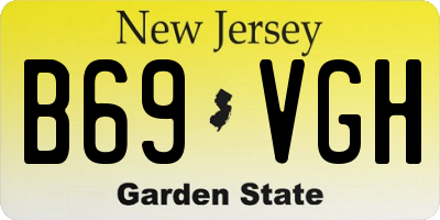 NJ license plate B69VGH