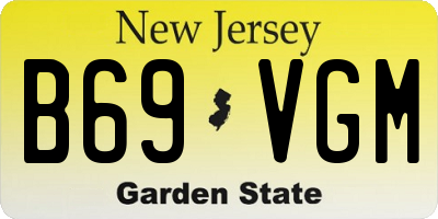 NJ license plate B69VGM