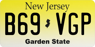 NJ license plate B69VGP