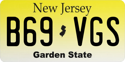 NJ license plate B69VGS