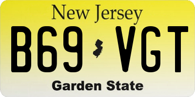 NJ license plate B69VGT