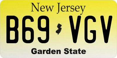 NJ license plate B69VGV