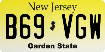 NJ license plate B69VGW