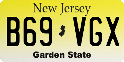NJ license plate B69VGX