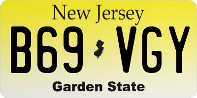 NJ license plate B69VGY