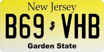 NJ license plate B69VHB
