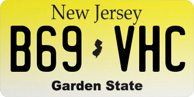 NJ license plate B69VHC