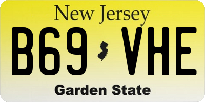NJ license plate B69VHE