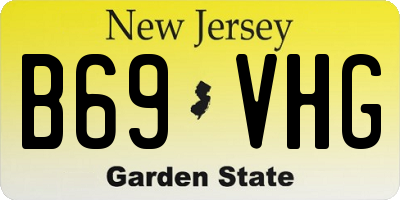 NJ license plate B69VHG
