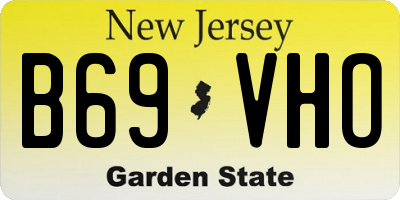 NJ license plate B69VHO
