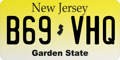 NJ license plate B69VHQ