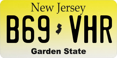 NJ license plate B69VHR