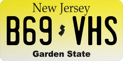 NJ license plate B69VHS