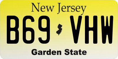 NJ license plate B69VHW