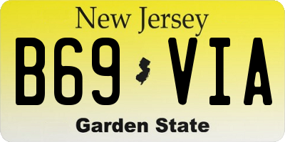 NJ license plate B69VIA