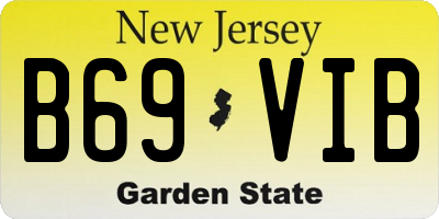 NJ license plate B69VIB