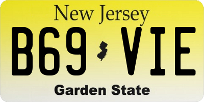 NJ license plate B69VIE