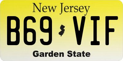 NJ license plate B69VIF