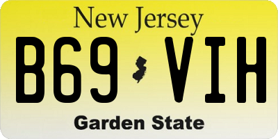 NJ license plate B69VIH