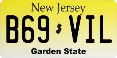 NJ license plate B69VIL