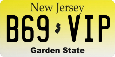 NJ license plate B69VIP