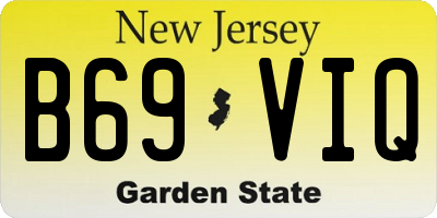 NJ license plate B69VIQ