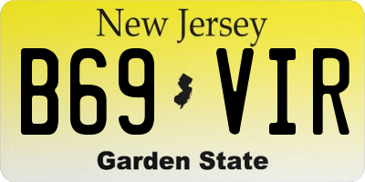 NJ license plate B69VIR