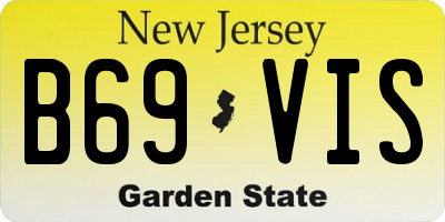 NJ license plate B69VIS