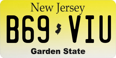 NJ license plate B69VIU